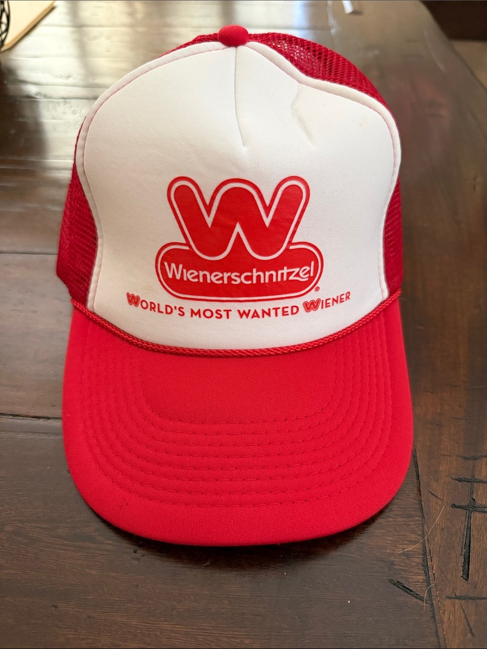 Wienerschnizel Red & White Logo Trucker Hat